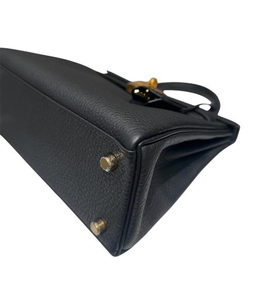 HERMES（エルメス）HERMES (エルメス) ケリー25 内縫い/ゴールド金具/トゴ/ブラック/W刻印 ブラック×ゴールド金具 サイズ:25の古着・服飾アイテム