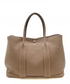 HERMESエルメス）の古着「ガーデンパーティPM/エトゥープ/ネゴンダ/ハンドバッグ/C刻印:2018年製」｜エトゥープ