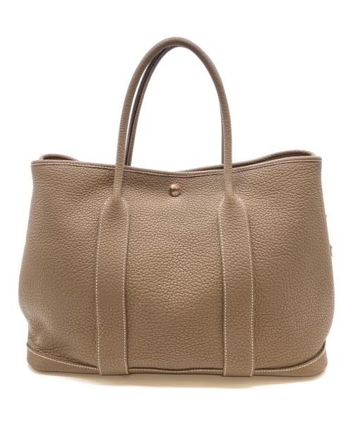 HERMES（エルメス）HERMES (エルメス) ガーデンパーティPM/エトゥープ/ネゴンダ/ハンドバッグ/C刻印:2018年製 エトゥープ サイズ:PMの古着・服飾アイテム