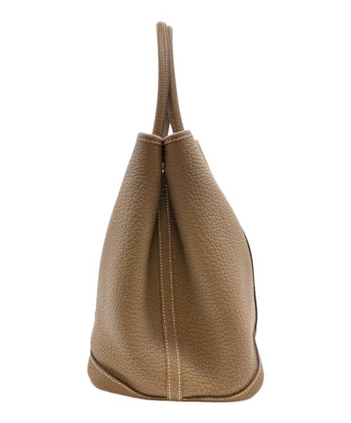 HERMES（エルメス）HERMES (エルメス) ガーデンパーティPM/エトゥープ/ネゴンダ/ハンドバッグ/C刻印:2018年製 エトゥープ サイズ:PMの古着・服飾アイテム