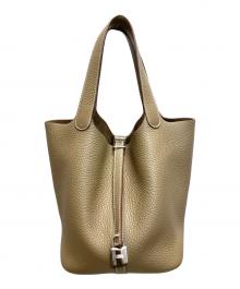 HERMES（エルメス）の古着「ピコタンロックMM/エトゥープ/ハンドバッグ/Ｗ刻印:2024年製」｜エトゥープ