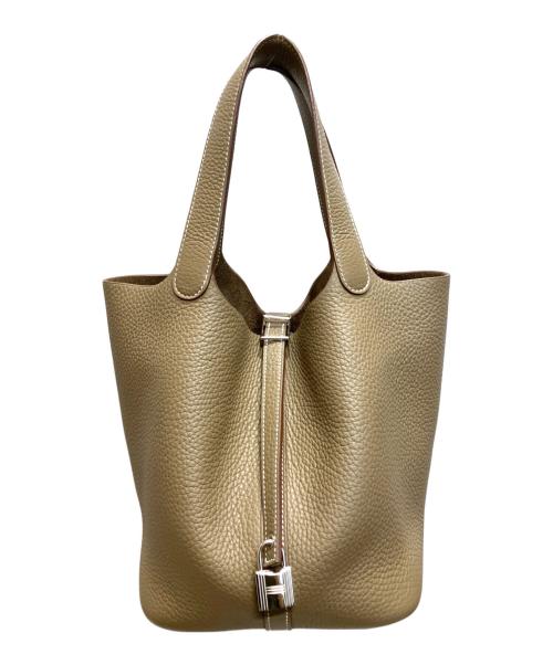 HERMES（エルメス）HERMES (エルメス) ピコタンロックMM/エトゥープ/ハンドバッグ/Ｗ刻印:2024年製 エトゥープ サイズ:MMの古着・服飾アイテム