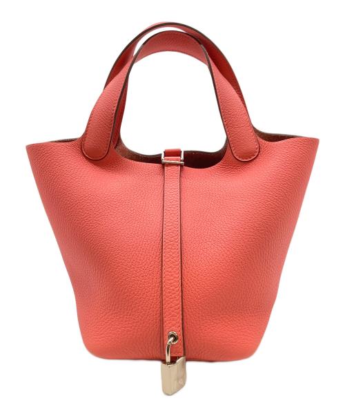 HERMES（エルメス）HERMES (エルメス) ピコタンロックPM/トリヨンクレマンス/ローズアザレ/W刻印2024年製/シルバー金具 ローズアザレ/シルバー金具 サイズ:PMの古着・服飾アイテム