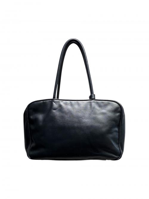 MIU MIU（ミュウミュウ）MIU MIU (ミュウミュウ) レザーボーバッグ ブラック サイズ:-の古着・服飾アイテム