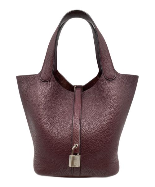 HERMES（エルメス）HERMES (エルメス) ピコタンロックMM/ハンドバッグ ボルドー系 サイズ:MMの古着・服飾アイテム