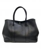 HERMESエルメス）の古着「ガーデンパーティPM/ブラック/ネゴンダ/ハンドバッグ/☐M刻印:2009年製」｜ブラック