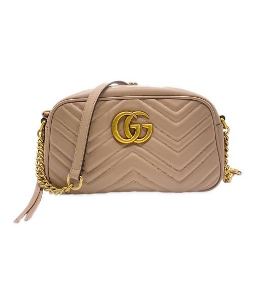 GUCCI（グッチ）GUCCI (グッチ) GGマーモントカメラバッグ ピンクベージュの古着・服飾アイテム