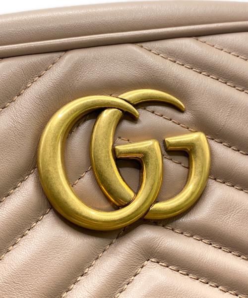 GUCCI（グッチ）GUCCI (グッチ) GGマーモントカメラバッグ ピンクベージュの古着・服飾アイテム