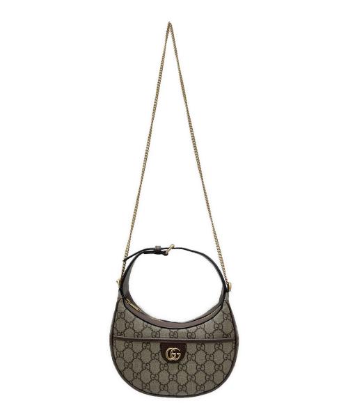 GUCCI（グッチ）GUCCI (グッチ) オフディア チェーンスーパーミニショルダーバッグ ブラウンの古着・服飾アイテム