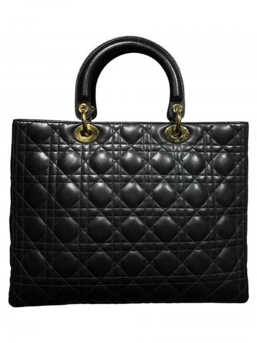 Christian Dior（クリスチャン ディオール）Christian Dior (クリスチャン ディオール) Lady Dior バッグ ラージ ブラック サイズ:ラージ/Largeの古着・服飾アイテム