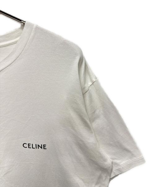 CELINE（セリーヌ）CELINE (セリーヌ) ロゴプリントTシャツ ホワイト サイズ:Lの古着・服飾アイテム