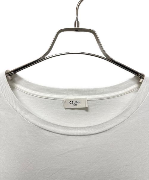 CELINE（セリーヌ）CELINE (セリーヌ) ロゴプリントTシャツ ホワイト サイズ:Lの古着・服飾アイテム