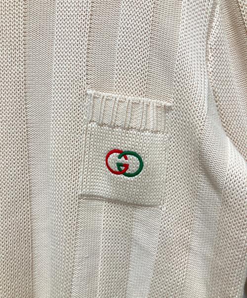 GUCCI（グッチ）GUCCI (グッチ) GGラインニット ベージュ サイズ:XLの古着・服飾アイテム