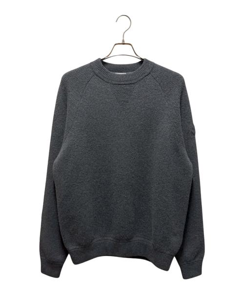 MONCLER（モンクレール）MONCLER (モンクレール) カシミヤ混ロゴワッペンニット グレー サイズ:Ｌの古着・服飾アイテム
