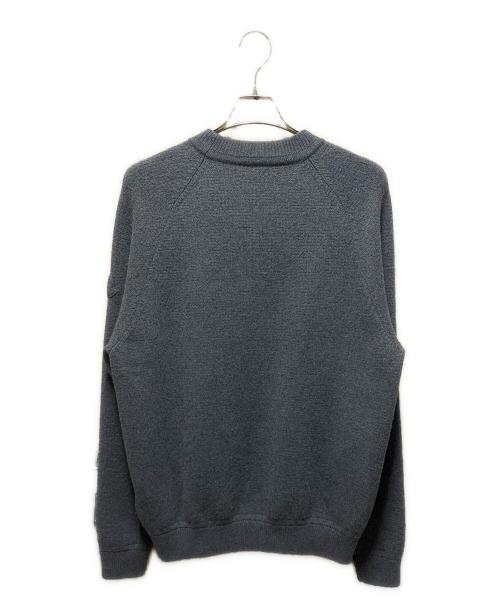 MONCLER（モンクレール）MONCLER (モンクレール) カシミヤ混ロゴワッペンニット グレー サイズ:Ｌの古着・服飾アイテム