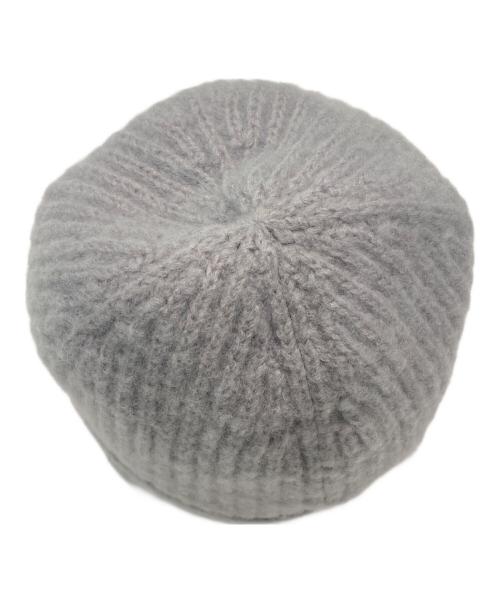 MONCLER（モンクレール）MONCLER (モンクレール) Moncler Wool‑Blend Beanie/ロゴワッペンニット帽 グレー サイズ:Uniの古着・服飾アイテム