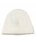 MONCLER (モンクレール) ロゴワッペンニット帽 ホワイト サイズ:UNI（55-62㎝）：30000円