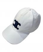 CELINEセリーヌ）の古着「トリオンフロゴキャップ」｜ホワイト