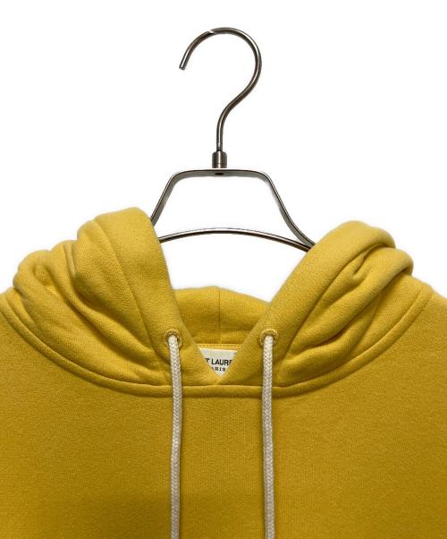 Saint Laurent Paris（サンローランパリ）Saint Laurent Paris (サンローランパリ) Hooded Sweatshirt /ロゴパーカー イエロー サイズ:XSの古着・服飾アイテム
