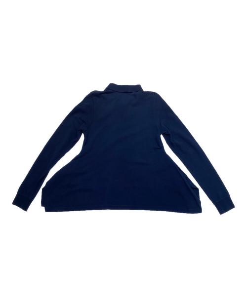 LOEWE（ロエベ）LOEWE (ロエベ) アナグラム刺繍フレア長袖ポロシャツ ネイビー サイズ:XSの古着・服飾アイテム