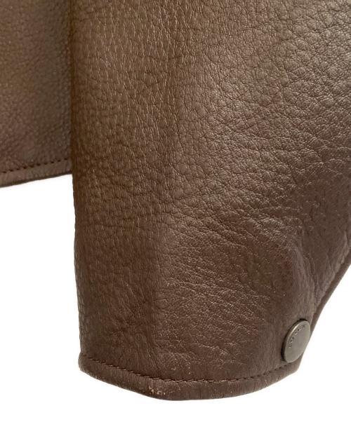 COACH（コーチ）COACH (コーチ) レザージャケット ブラウン サイズ:Sの古着・服飾アイテム