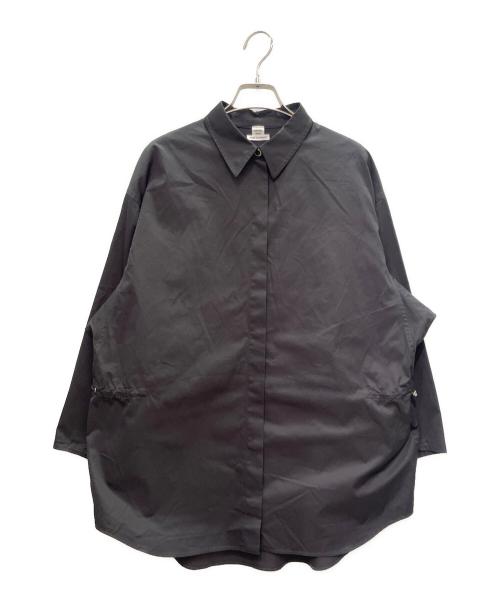 HERMES（エルメス）HERMES (エルメス) ドローストリング シャツ ブラック サイズ:40の古着・服飾アイテム
