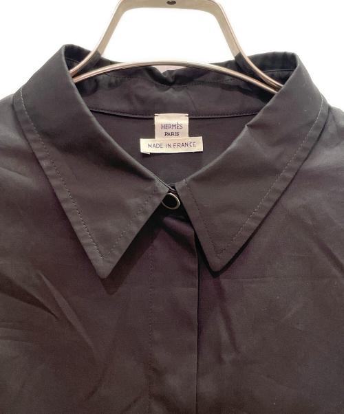 HERMES（エルメス）HERMES (エルメス) ドローストリング シャツ ブラック サイズ:40の古着・服飾アイテム