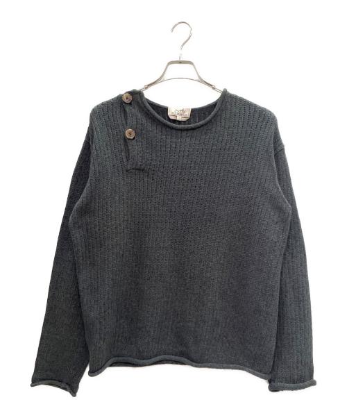 HERMES（エルメス）HERMES (エルメス) コットン ニット グレー サイズ:Ｍの古着・服飾アイテム