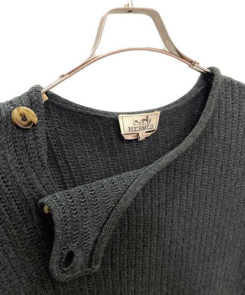 HERMES（エルメス）HERMES (エルメス) コットン ニット グレー サイズ:Ｍの古着・服飾アイテム