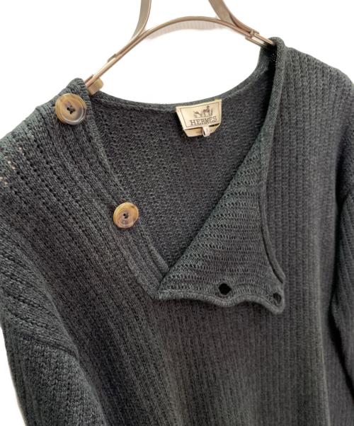 HERMES（エルメス）HERMES (エルメス) コットン ニット グレー サイズ:Ｍの古着・服飾アイテム