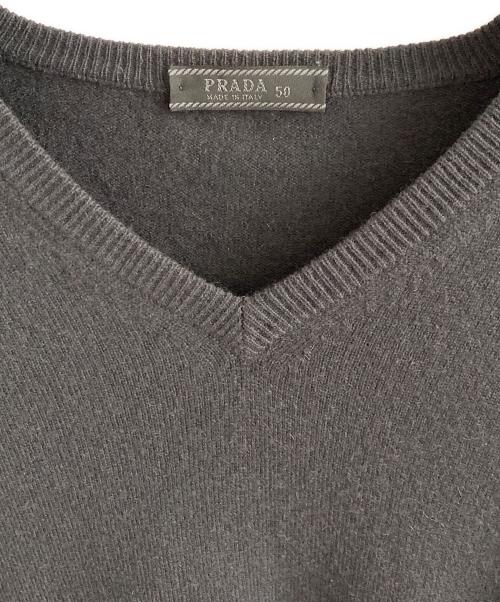 PRADA（プラダ）PRADA (プラダ) カシミヤニット グレー サイズ:50の古着・服飾アイテム