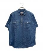 HERMESエルメス）の古着「ハーフジップ デニムシャツ」