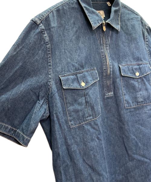 HERMES（エルメス）HERMES (エルメス) ハーフジップ デニムシャツ サイズ:39の古着・服飾アイテム