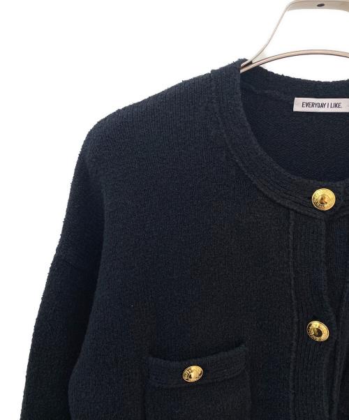 EVERYDAY I LIKE.（エヴリデイ アイ ライク）EVERYDAY I LIKE. (エヴリデイ アイ ライク) Cotton Jacket カーディガン ブラック サイズ:FREEの古着・服飾アイテム