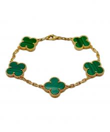 VAN CLEEF & ARPELS（ヴァンクリーフ＆アーペル）の古着「Vintage Alhambra Bracelet malachite ヴィンテージアルハンブラ 5Pマラカイトブレスレット」