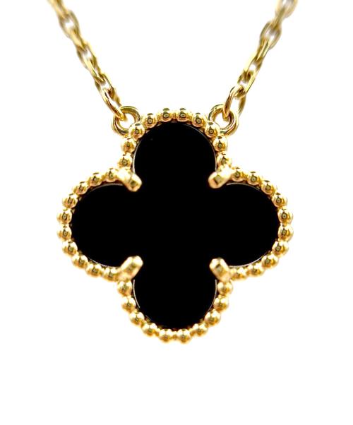 VAN CLEEF & ARPELS（ヴァンクリーフ＆アーペル）VAN CLEEF & ARPELS (ヴァンクリーフ＆アーペル) Vintage Alhambra Onyx Necklace ヴィンテージ アルハンブラ オニキス ネックレス VCARA45800 サイズ:ヴィンテージの古着・服飾アイテム