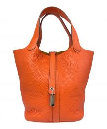 HERMES（エルメス）の古着「ピコタンロック PM/シルバー金具/トリヨンクレマンス/オレンジ系/U刻印」｜オレンジ系