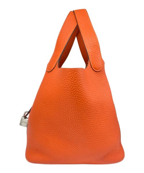 HERMES（エルメス）HERMES (エルメス) ピコタンロック PM/シルバー金具/トリヨンクレマンス/オレンジ系/U刻印 オレンジ系 サイズ:PMの古着・服飾アイテム