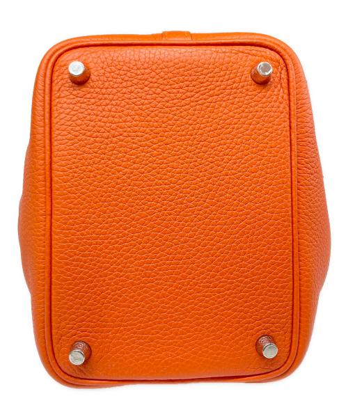 HERMES（エルメス）HERMES (エルメス) ピコタンロック PM/シルバー金具/トリヨンクレマンス/オレンジ系/U刻印 オレンジ系 サイズ:PMの古着・服飾アイテム