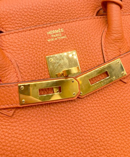 HERMES（エルメス）HERMES (エルメス) バーキン 30/ゴールド金具/トゴ/テールバトゥ/X刻印:2016年 オレンジ系 サイズ:30の古着・服飾アイテム