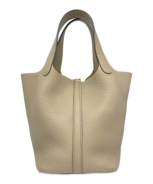 HERMES（エルメス）HERMES (エルメス) ピコタンロック PM/シルバー金具/トリヨンクレマンス/トレンチ/W刻印 トレンチ サイズ:PMの古着・服飾アイテム