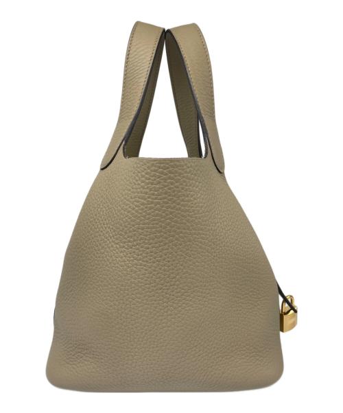 HERMES（エルメス）HERMES (エルメス) ピコタンロック PM/シルバー金具/トリヨンクレマンス/トレンチ/W刻印 トレンチ サイズ:PMの古着・服飾アイテム