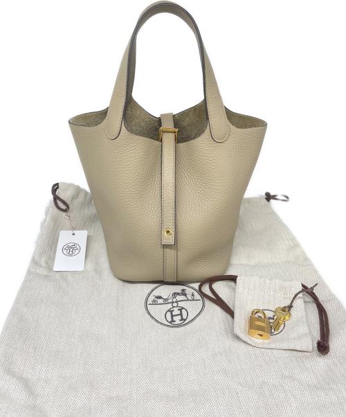 HERMES（エルメス）HERMES (エルメス) ピコタンロック PM/シルバー金具/トリヨンクレマンス/トレンチ/W刻印:2024年製 トレンチ サイズ:PMの古着・服飾アイテム