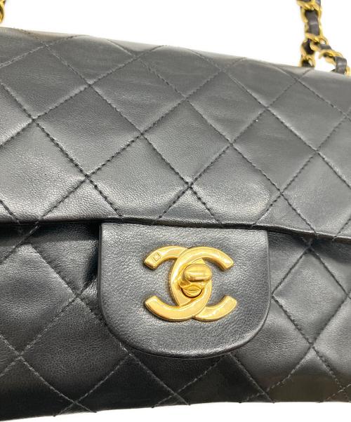 CHANEL（シャネル）CHANEL (シャネル) Wフラップマトラッセ/チェーンショルダーバッグ ブラック サイズ:23の古着・服飾アイテム