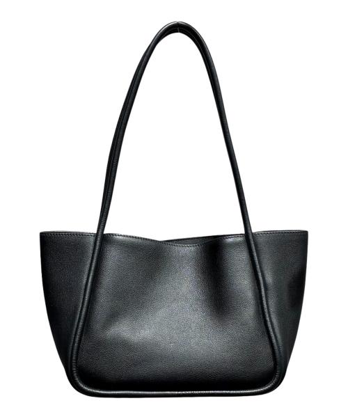 PRADA（プラダ）PRADA (プラダ) トライアングルロゴソフトグレインレザーミニトートバッグ ブラック サイズ:-の古着・服飾アイテム