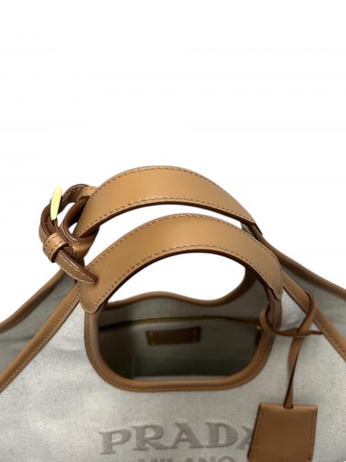 PRADA（プラダ）PRADA (プラダ) キャンバストートバッグ/1BG471 ベージュ サイズ:-の古着・服飾アイテム