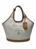 PRADA（プラダ）の古着「キャンバストートバッグ/1BG471」｜ベージュ
