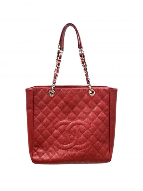 CHANEL（シャネル）CHANEL (シャネル) GSTトートバッグ/グランドショッピングトート/シルバー金具/A50995 レッド サイズ:-の古着・服飾アイテム