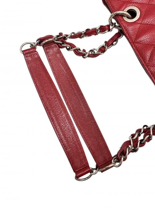 CHANEL（シャネル）CHANEL (シャネル) GSTトートバッグ/グランドショッピングトート/シルバー金具/A50995 レッド サイズ:-の古着・服飾アイテム