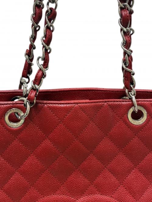 CHANEL（シャネル）CHANEL (シャネル) GSTトートバッグ/グランドショッピングトート/シルバー金具/A50995 レッド サイズ:-の古着・服飾アイテム
